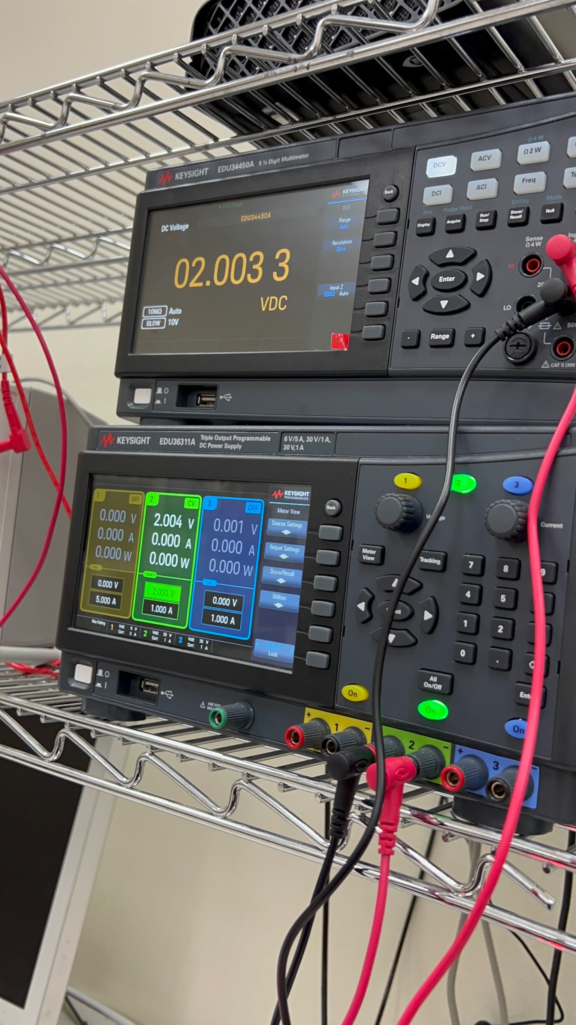 Keysight multimeter and programmable power supply