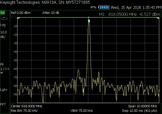 Keysight spectrum analyzer measurement